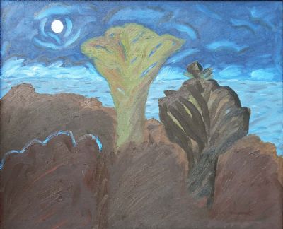 TWO TREES UNDER THE MOONLIGHT by Michael Mulcahy  at deVeres Auctions