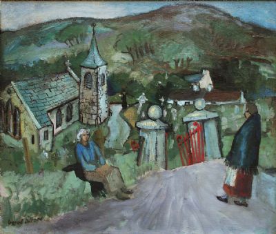 THE VILLAGE CHURCH by Gerard Dillon sold for €15,000 at deVeres Auctions