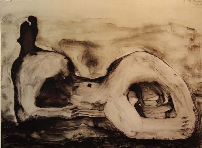 RECLINING FIGURE,CAVE by Henry Moore  at deVeres Auctions