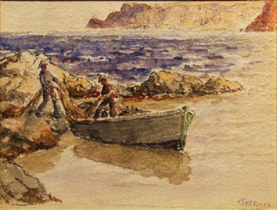 CLEANING NETS by James Humbert Craig  at deVeres Auctions