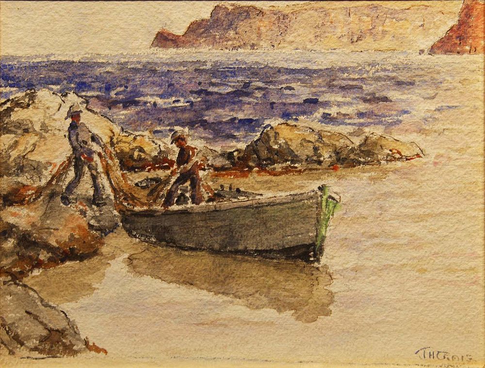 Lot 88 - CLEANING NETS by James Humbert Craig