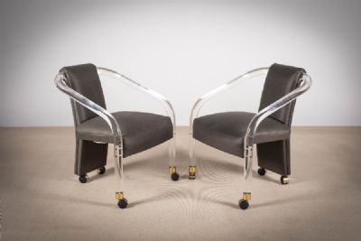 A SET OF FOUR AMERICAN PERSPEX CHAIRS at deVeres Auctions