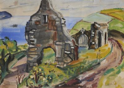 MONASTERY RUINS, ARDMORE by Norah McGuinness  at deVeres Auctions