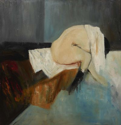 NUDE DRYING HER HAIR by Jack Donovan sold for €3,200 at deVeres Auctions