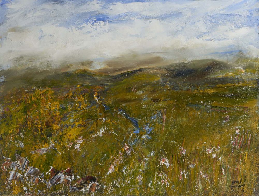 WEST WICKLOW LANDSCAPE - SOURCE OF THE RIVER LIFFEY by Geraldine Hone sold for €550 at deVeres Auctions