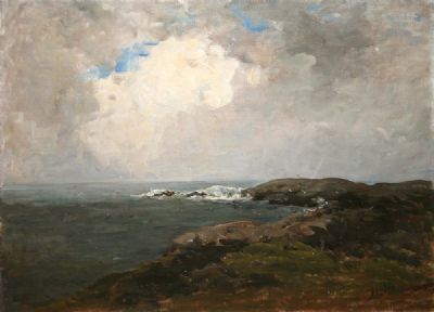THE INTRINSIC ROCKS, KILKEE, CO CLARE by Nathaniel Hone sold for €5,000 at deVeres Auctions