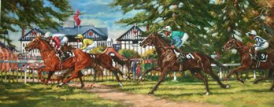 THE GALWAY RACES by Roy Lyndsay sold for €3,000 at deVeres Auctions