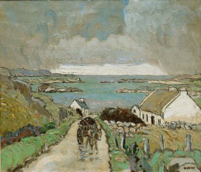 BRINGING IN THE TURF,  WEST OF IRELAND by Letitia Marion Hamilton  at deVeres Auctions