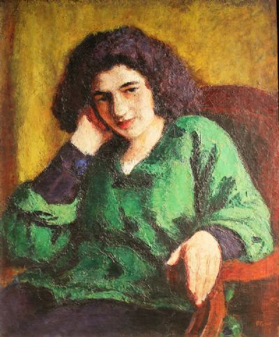 LA BLOUSE VERTE (RENEE HONTA) by Roderic O'Conor  at deVeres Auctions