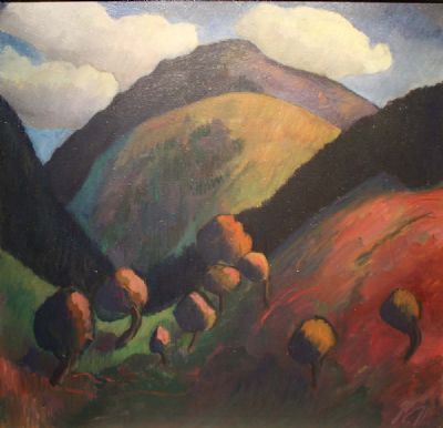 ABOVE LOUGH DAN by Peter Collis sold for €3,000 at deVeres Auctions
