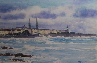 VIEW OF DUN LAOGHAIRE by Brett McEngtaggert  at deVeres Auctions