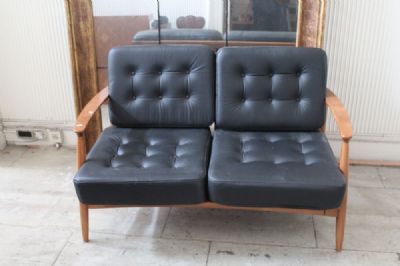 A DANISH TWO SEAT SETTEE at deVeres Auctions