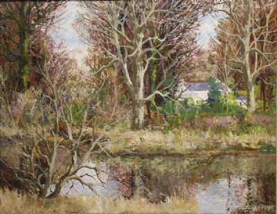THE MILL POND by Fergus O'Ryan sold for €500 at deVeres Auctions