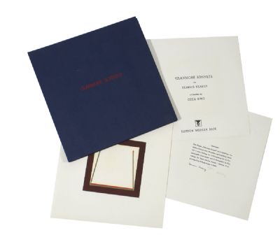 THE GLANMORE SONNETS by Seamus Heaney sold for €2,100 at deVeres Auctions