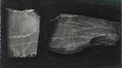 SLATE AND WOOD PANEL by Tony O'Malley  at deVeres Auctions