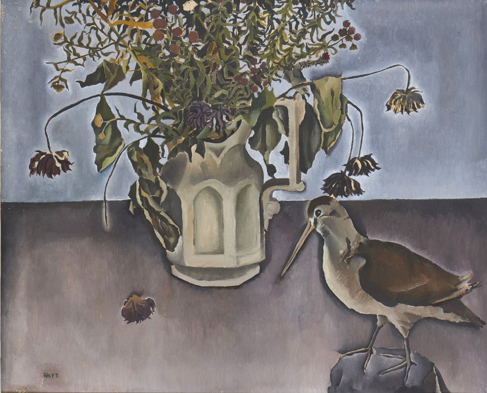 Lot 8 - WOODCOCK AND FLOWERS by Patrick Swift