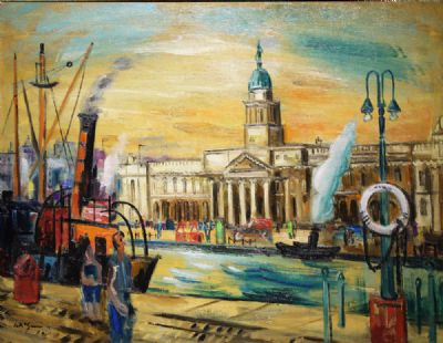 THE CUSTOMS HOUSE, DUBLIN by Norah McGuinness  at deVeres Auctions