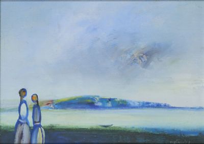 LANDSCAPE WITH FIGURES by Daniel O'Neill  at deVeres Auctions
