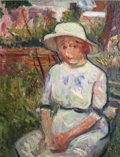 SEATED WOMAN WEARING A BONNET at deVeres Auctions