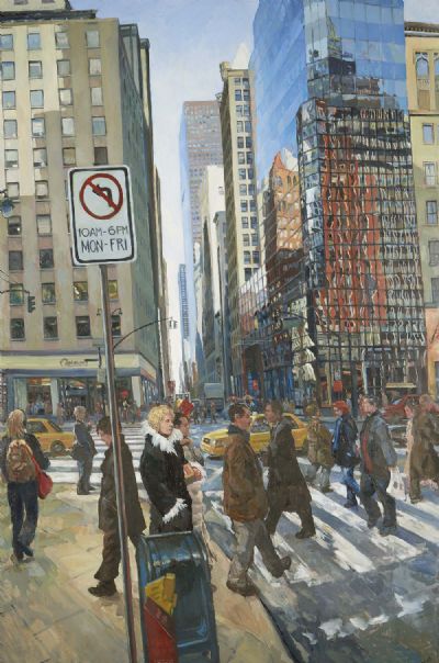 SOMEWHERE NEAR GRAND CENTRAL STATION by Hector McDonnell sold for €12,500 at deVeres Auctions