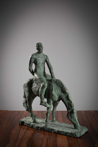 HORSE AND RIDER by Oisin Kelly sold for €8,000 at deVeres Auctions