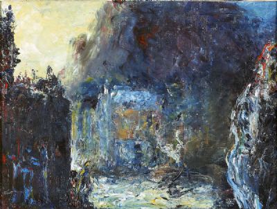 THE STREET PERFORMER by Jack Butler Yeats  at deVeres Auctions