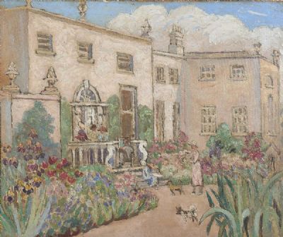 THE HAMILTON FAMILY AT WOODVILLE HOUSE, LUCAN CO DUBLIN by Letitia Marion Hamilton sold for €5,000 at deVeres Auctions