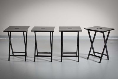 A SET OF FOUR FOLDING TABLES, by DESIGN by ANDREE PUTMAN FOR ECART (4)  at deVeres Auctions