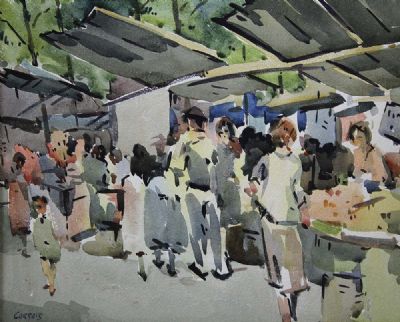 FRENCH MARKET by Desmond Carrick sold for €260 at deVeres Auctions