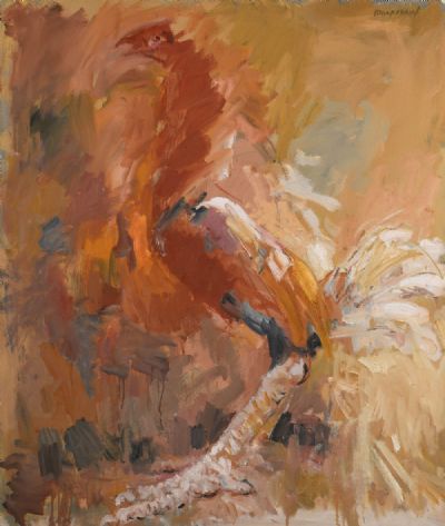 THE GAWKY COCKEREL by Basil Blackshaw  at deVeres Auctions