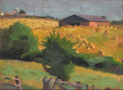 A CORNFIELD, SUFFOLK by William John Leech sold for €12,500 at deVeres Auctions