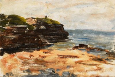 THE INTRINSIC ROCKS, KILKEE, CO CLARE by Nathaniel Hone sold for €5,000 at deVeres Auctions