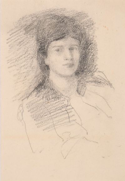 PORTRAIT OF A LADY by John Butler Yeats sold for €700 at deVeres Auctions