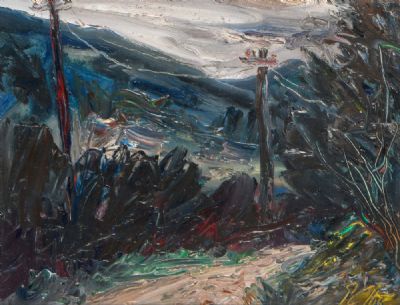 A WICKLOW RD. WINTER 1990 by Peter Collis sold for €1,000 at deVeres Auctions