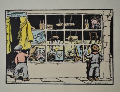 A SHOP IN SAILOR TOWN by Jack Butler Yeats sold for €480 at deVeres Auctions