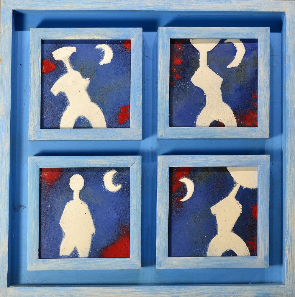 Lot 174 - STUDY IN BLUE, WHITE AND RED by Patrick McElroy