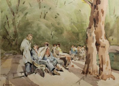 EVENING - ST. STEPHENS GREEN by Desmond Carrick  at deVeres Auctions