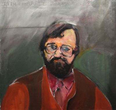 PORTRAIT OF JERRY FARRELL by Brian Maguire  at deVeres Auctions