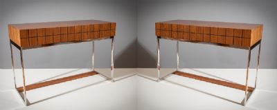 A PAIR OF SIDE TABLES, MODERN, each with a pair of at deVeres Auctions