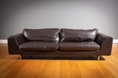 A BROWN LEATHER SOFA by Roche Bobois sold for €3,400 at deVeres Auctions