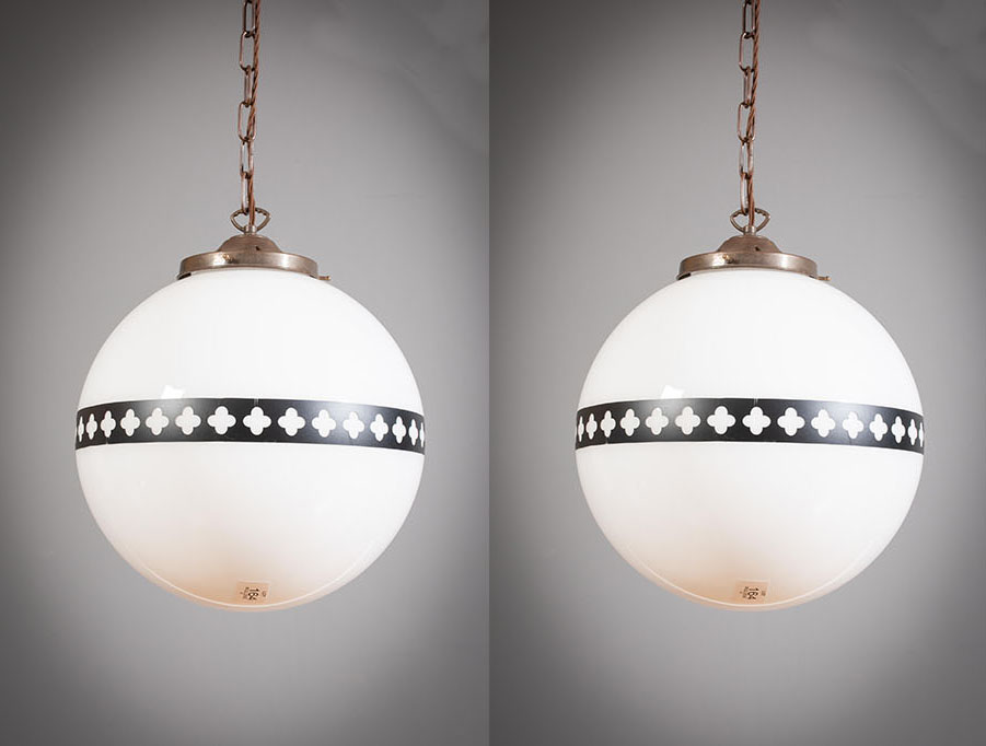 A PAIR OF HANGING LIGHTS, 1970s, at deVeres Auctions