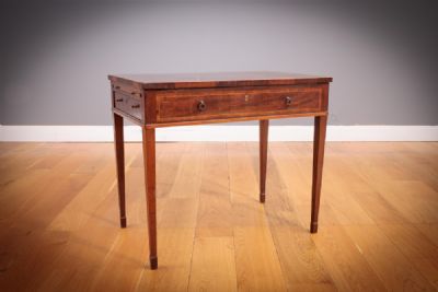 A MAHOGANY, ROSEWOOD CROSSBANDED, AND STRING INLAID SIDE TABLE,  EARLY 19TH CENTURY at deVeres Auctions