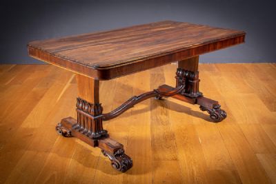 A FINE ROSEWOOD LIBRARY TABLE at deVeres Auctions