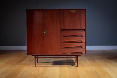 TEAKWOOD UPRIGHT CABINET, by VITTORIO DASSI sold for €800 at deVeres Auctions