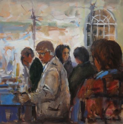 STREET MARKET, CARWAYS SQUARE, NEWTOWNARDS by Denn  at deVeres Auctions
