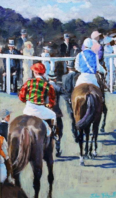 LEAVING THE PARADE RING by John Fitzgerald sold for €700 at deVeres Auctions