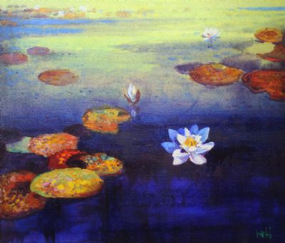 LILY POND by Kenneth Webb sold for €4,000 at deVeres Auctions