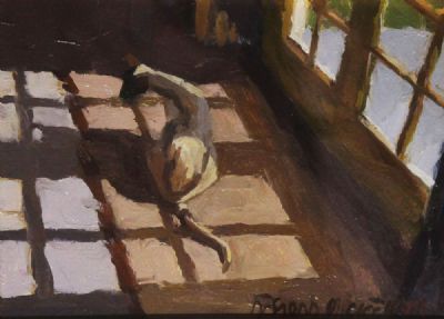 CAT - SUNNY MORNING by Desmond Hickey sold for €200 at deVeres Auctions