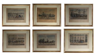 A SET OF SIX CARRIAGE PRINTS at deVeres Auctions