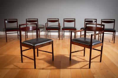 A SET OF EIGHT TEAK DINING CHAIRS, by TOM ROBERTSON FOR MCINTOSH  at deVeres Auctions